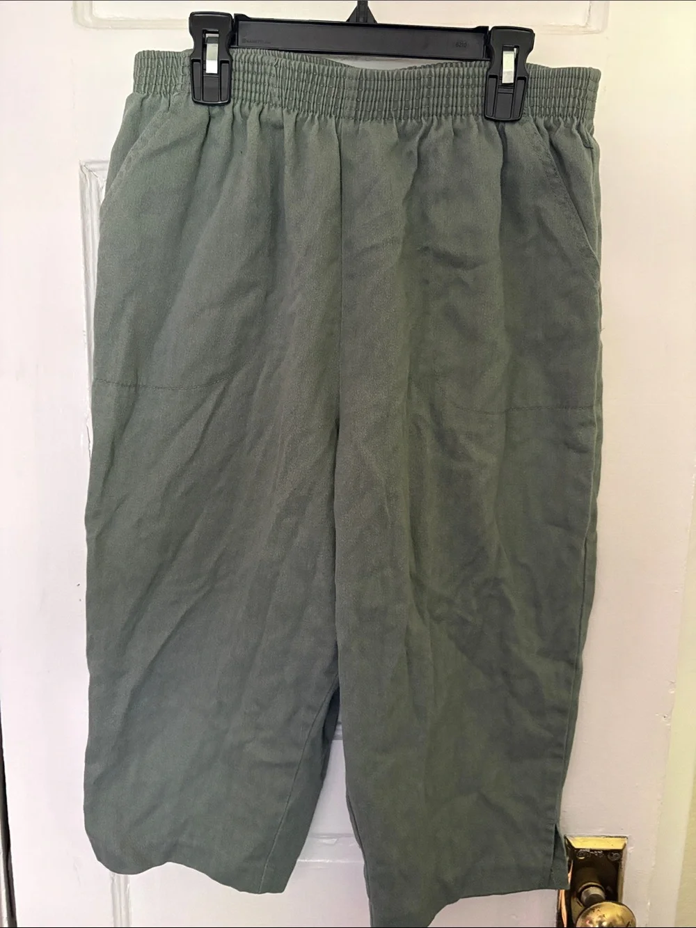 Laura Scott Men's Olive Drawstring Waist Casual Joggers